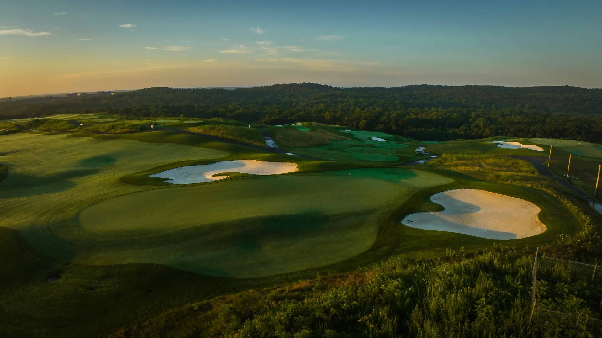 Granite Links Golf Club aerial — Quincy & Milton, MA — former Big Dig soils reuse site